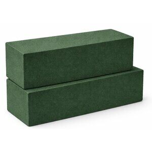 Wet Floral Foam Blocks 2 Pack Green Foam for Fresh Flowers Wedding Centerpieces